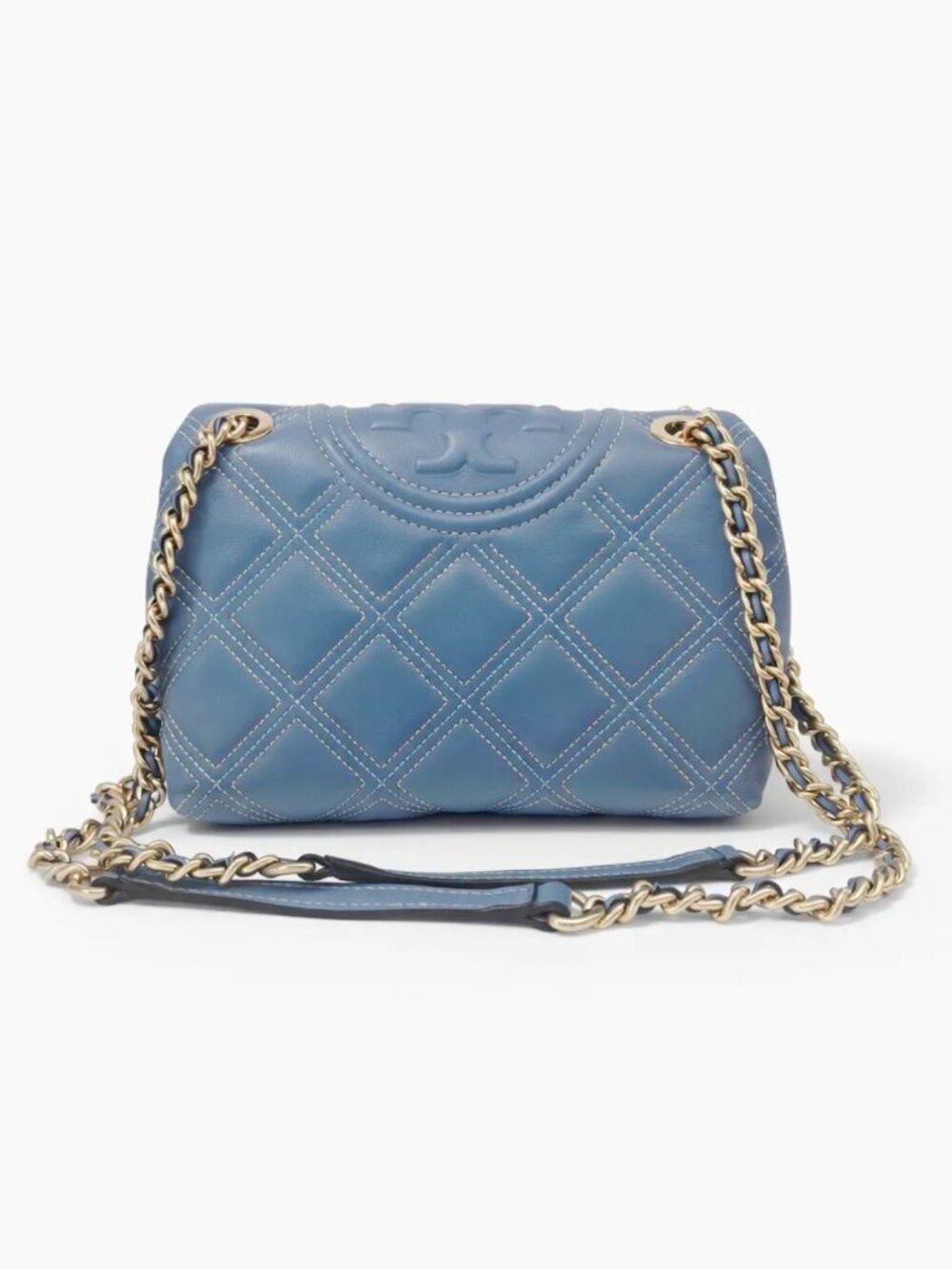 Tory Burch Fleming Contrast-Stitch Small Leather Convertible Shoulder Bag - Picture 2 of 9